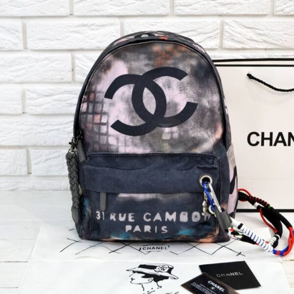 Replica Graffiti Printed Canvas Backpack